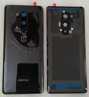 SPAREASP OnePlus Oneplus 8 Black With Camera Fitting Lens Back Panel(Black)