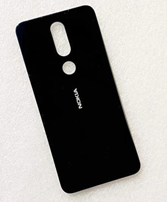 Emrse Nokia 6.1 Plus Back Glass, Back Panel(Black)
