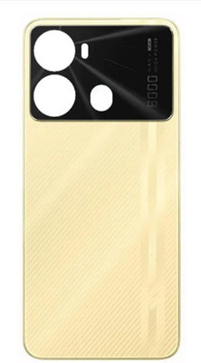 KezeMize Itel P40 (Best Quality)(With Proper Logo) Back Panel(Luxurious Gold)