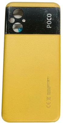 Sandreezz Xiaomi Poco M5 (with Proper Logo) (with Side Volume & Power Buttons) Back Panel(Yellow)