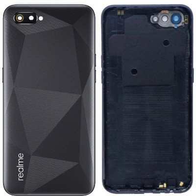 Sandreezz Realme C2 (with Proper Logo) (With Camera Lens & Side Volume Power Buttons) Back Panel(Diamond Black)