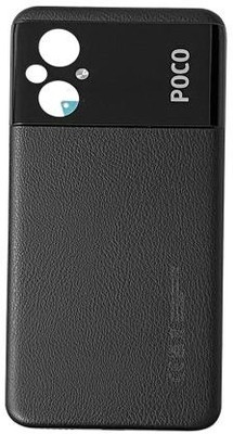 Sandreezz Xiaomi Poco M5 (with Proper Logo) (with Side Volume & Power Buttons) Back Panel(Black)