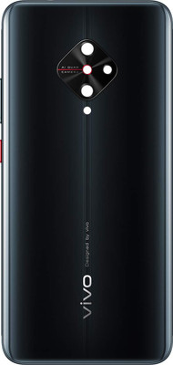 HQP for Vivo S1 Pro ( 1920, PD1945F_EX, 1920_20 ) [ With Volume Keys and Camera Lens ] Battery Back Door Replacement Back Panel(Knight Black)