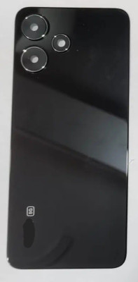 HNVIEW Redmi 12 ( 5g ) back glass panel with camera lens compatible back glass panel Back Panel(Black)