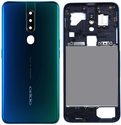 Pulora Oppo F11 Pro With MIddle Ring Camera Lens & Side Volume Power Buttons Back Panel(Green)