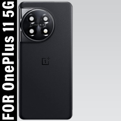 Safa OnePlus 11 5G With Camera Glass Back Panel(Black)