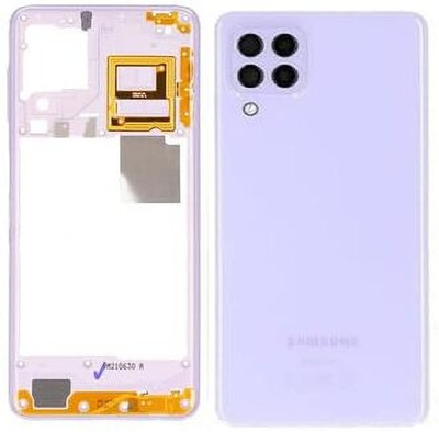 IncMart Samsung Galaxy A22 4G (SM-A225F) Housing with Midle Ring, Side Key Back Panel(Violet (Purple))