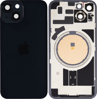 Spares4ever iPhone 14 Midnight Replacement Glass with Camera Lens and Magsafe Magnet Back Panel(Midnight)