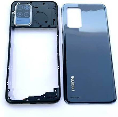 SPAREASP Realme 8 5G 8 5G Housing Body (Middle Ring + Back Panel) Back Panel(Black)