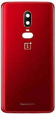 SPAREASP OnePlus Oneplus 6 Red With Camera Fitting Lens Back Panel(Red)