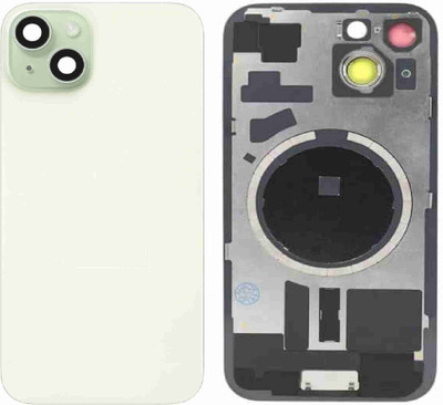 HNVIEW I phone 15 plus back glass panel with camera frame and compatible Back Panel(Green)