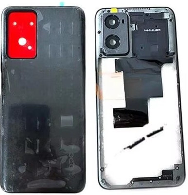 Sandreezz Oppo A96 with Proper Logo (With Middle Ring Camera Lens & Side Volume Power Buttons) Full Panel(Starry Black)
