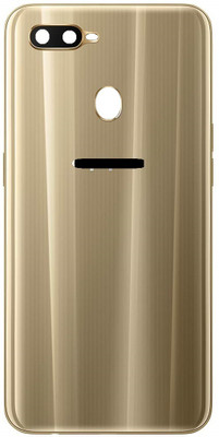 Kraze4blaze Oppo A7 (With Proper Logo) Back Panel(Dazzling Gold)