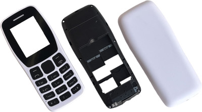 imbi Nokia 105 (2022) Dual Sim Case Cover Front Back and Middle Body With Keypad Full Panel(White)
