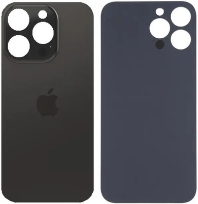 SPAREASP Iphone 14 Pro Max (Glass) Back Panel(Black)