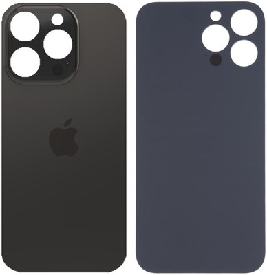 KezeMize Apple iPhone 14 Pro Max (Best Quality)(With Proper Logo)(Glass) Back Panel(Black)
