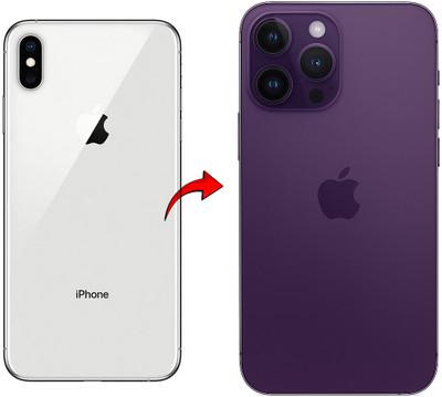 Hespa iPhone X to iPhone 13 Pro Full Body Housing Converter Kit Include Battery Adhesive & Waterproof Seal - Full Panel(Deep Purple)