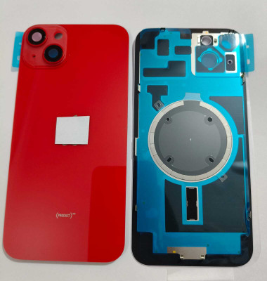 SPAREWARE Apple With Wireless Magnet Camera Glass Lens iPhone 14 Plus -Red Back Panel(Red)