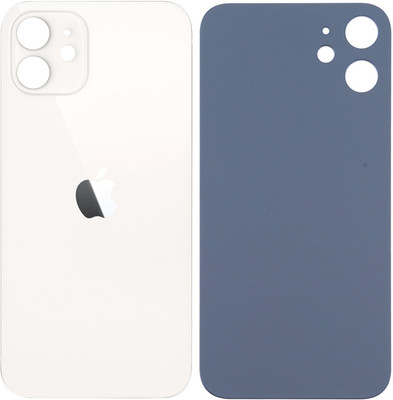 Unique4Ever Apple iPhone 12 (Glass) High Premium Quality Back Panel(White)