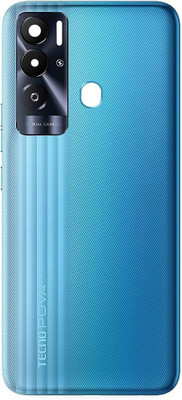 HQP for Tecno Pova Neo ( LE6, LE6h ) [ With Volume Keys and Camera Glass ] Battery Back Door Replacement Back Panel(Geek blue)