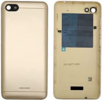 imbi Xiaomi Redmi 6A With Power and Volume Button Camera Glass Full Panel(Gold)