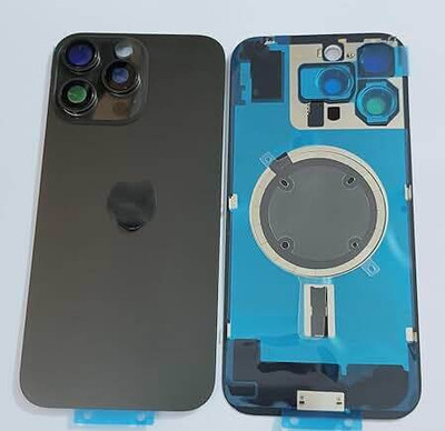 SPAREASP Iphone 16 Pro Max With Wireless Magnet and Camera Fitting Lens Back Panel(Black)