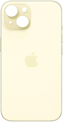 FLOUNDER APPLE IPHONE 15 PLUS GLASS WITH PROPER LOGO Back Panel(YELLOW)