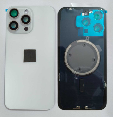 SPAREWARE Apple With Wireless Magnet Camera Glass Lens iPhone 15 Pro Max -White Back Panel(White)