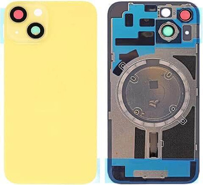 SPAREASP Iphone 14 Plus With Wireless Magnet and Camera Fitting Lens Back Panel(Yellow)