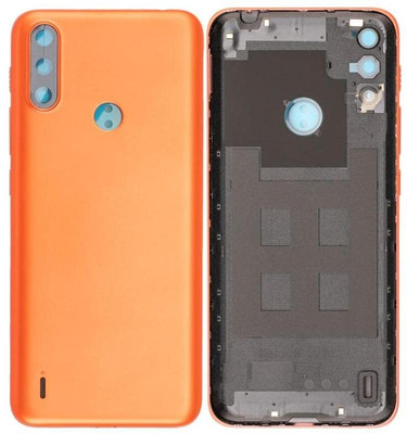 Sandreezz Motorola Moto E7 Power (with Proper Logo) Back Panel(Coral Red)