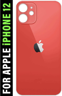 PARADISEEOM Apple iPhone 12 (Glass) with Proper logo Back Panel(Red)