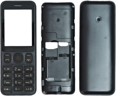 imbi Nokia 125 Front Back and Middle Body With Keypad Full Panel(Black)