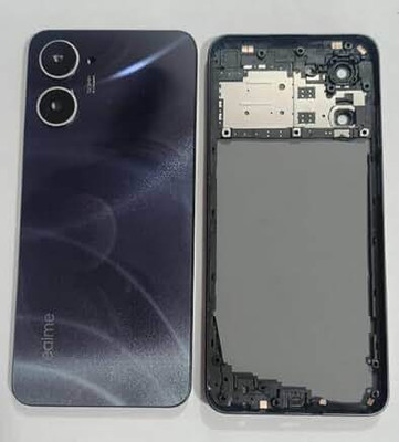 SPAREASP Realme 10 4G Housing Body (Middle Ring + Back Panel) Back Panel(Black)