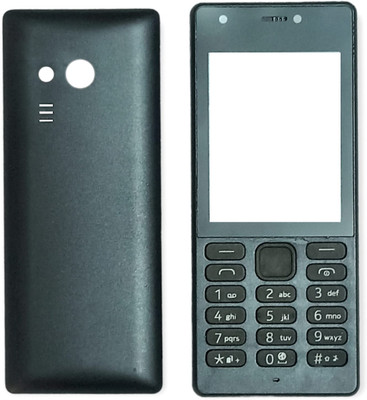 imbi Nokia 216 Dual SIM Front Back Body With Keypad Front & Back Panel(Black)