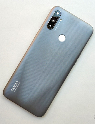 Flipkart SmartBuy realme Narzo 20A With Camera Lens & Side Volume Power Buttons Back Panel(Glory Silver)