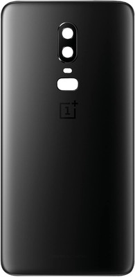 FriendzzWorld OnePlus 6 With Camera Glass Lens Matt Finish Back Panel(Black)