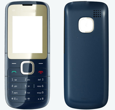 imbi Nokia C2-00 Old Model Mobile Phone Panel Front Back Body With Keypad Front & Back Panel(Blue)