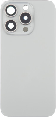 Spares4ever iPhone 16 Pro Silver Replacement Glass with Camera Lens and Magsafe Magnet Back Panel(SIlver)