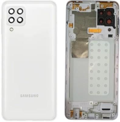 SPAREWARE SAMSUNG Galaxy A22 4G - White (MIDDLE RING + PANEL) Back Panel(White)