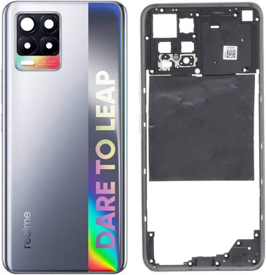 Flipkart SmartBuy Realme 8 (Housing Body) with Middle Ring Camera Ring Lens Back Panel(Cyber Silver)