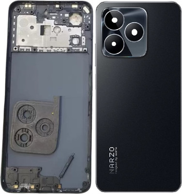 Sandreezz Realme Narzo N53 (with Proper Logo) (With Middle Ring & Side Volume Power Buttons) Full Panel(Feather Black)