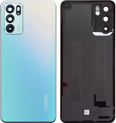 Sandreezz Oppo Reno6 5G (With Camera lens Ring) (with Proper Logo) Back Panel(Aurora)
