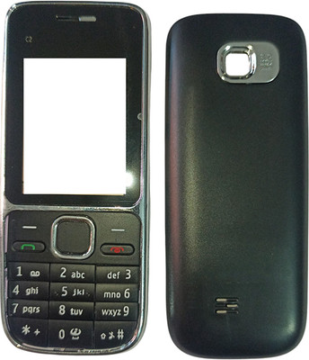 imbi Nokia C2-01 Front Back Body With Keypad Front & Back Panel(Black)