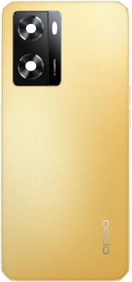 Sandreezz OPPO A57 (4G) With Middle Ring Camera Lens & Side Volume Power Buttons Full Panel(Glowing Gold)