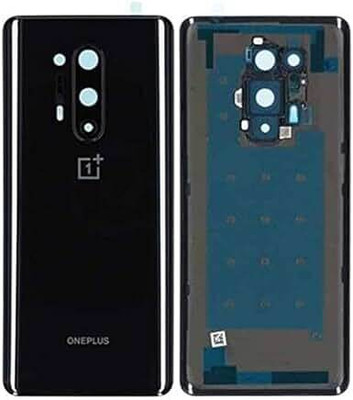 SPAREASP OnePlus Oneplus 8 Pro Black With Camera Fitting Lens Back Panel(Black)