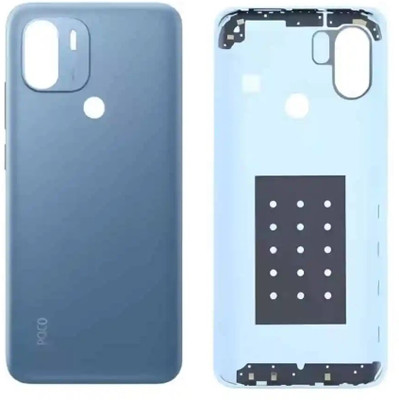 Kraze4blaze Poco C51 (Best Quality) (With Side Volume Power Buttons) (with Proper Logo) Back Panel(Blue)