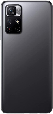 FixHub Redmi Note 11T Full Housing Body Back Panel with Middle Ring Camera Lens, Out Key Compatible Back Panel(BLACK)