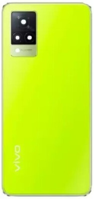 Sandreezz Vivo V21 (5G) (Glass) (With Camera lens Ring) (with Proper Logo) Back Panel(Neon Spark)