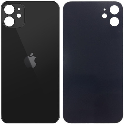 Sandreezz Apple iPhone 11 (Glass) (Best Quality) (with Proper Logo) Back Panel(Black)