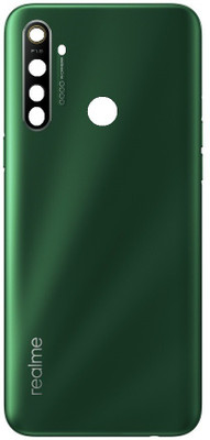 Sandreezz Realme 5i (with Proper Logo) (With Camera Lens & Side Volume Power Buttons) Back Panel(Green)